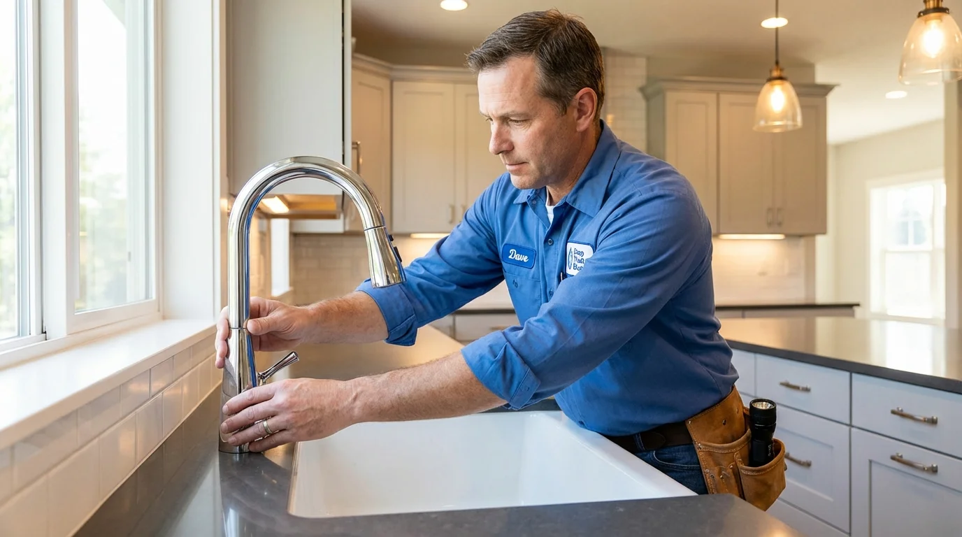 Kitchen faucet installation by Johns Plumbing LLC in Bellefontaine