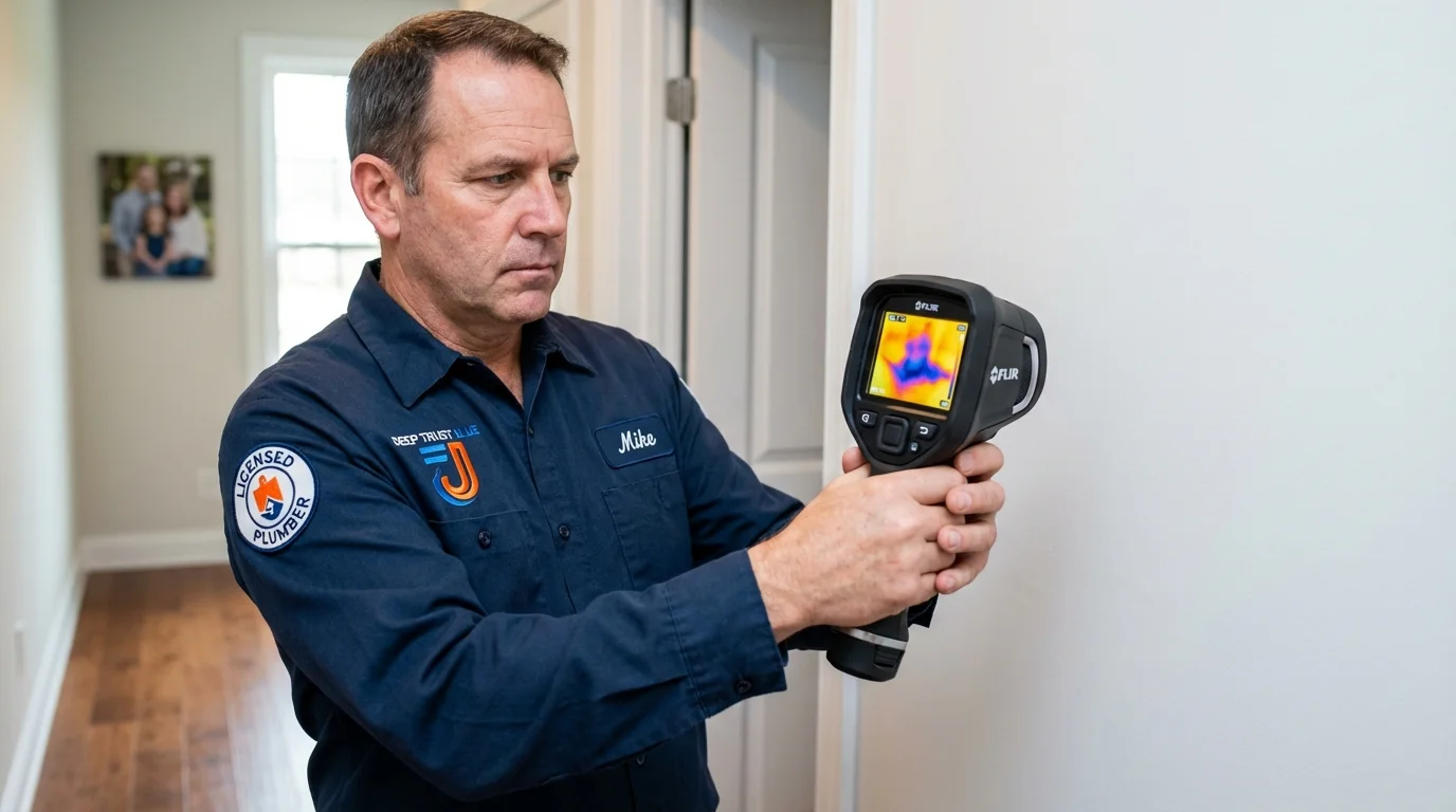 Thermal imaging leak detection by Johns Plumbing LLC in Bellefontaine